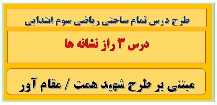 طرح درس تمام ساحتی درس سوم راز نشانه ها فارسی چهارم — تصویر ۲