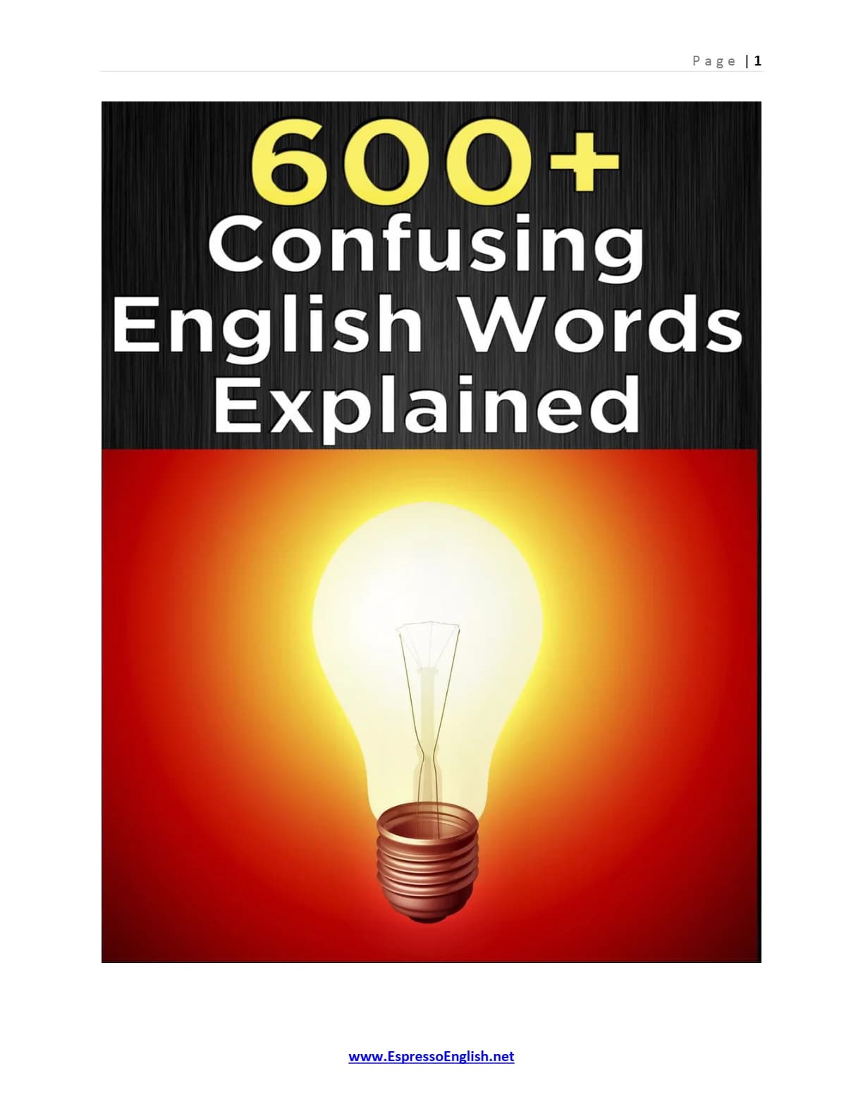 کتاب 600+ Confusing English Words Explained (Espresso English) (توضیح بیش از 600 کلمه گیج کننده انگلیسی) نسخه انگلیسی PDF