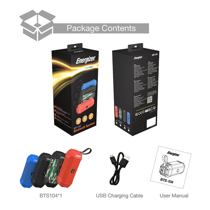 اسپیکر بلوتوثی انرجایزر مدل Energizer BTS 104 — تصویر ۳