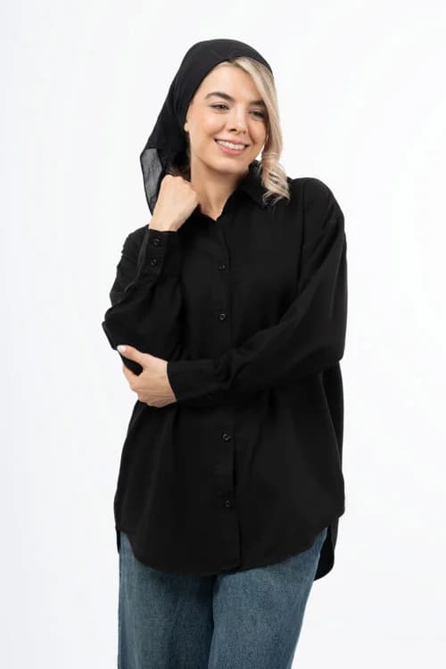 شومیز سیلک رویال مشکی