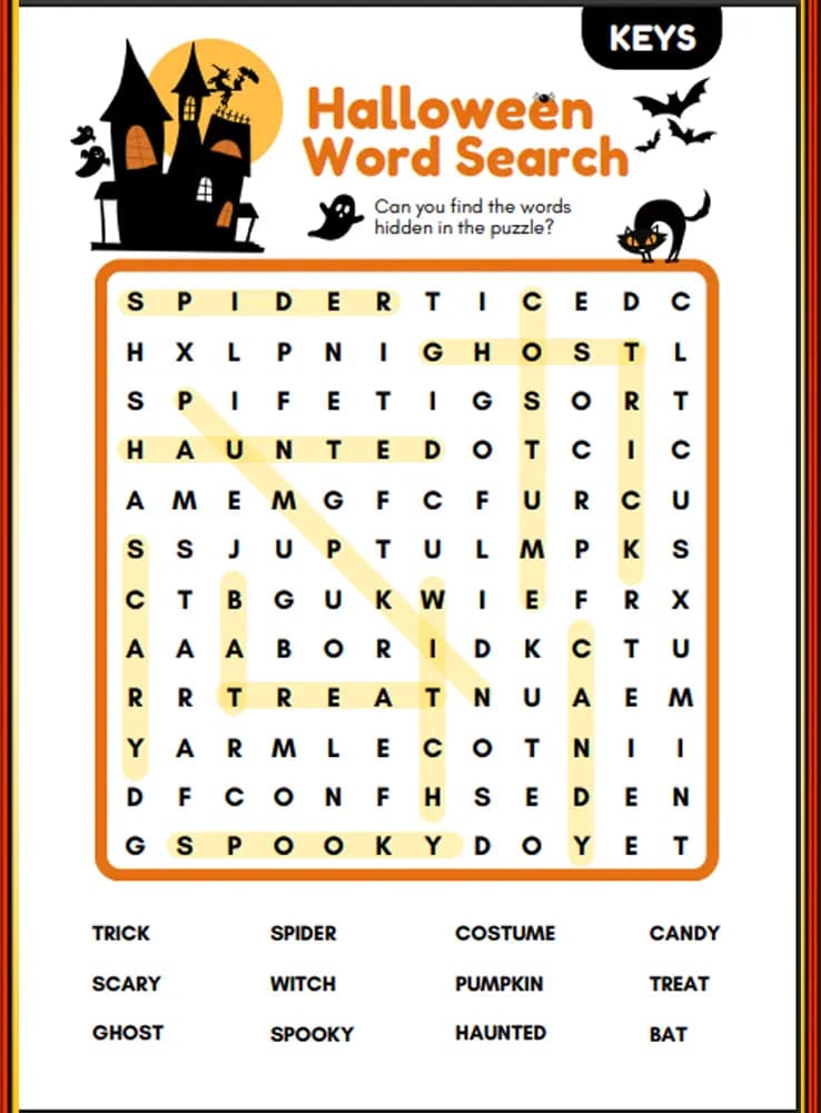 کتاب Halloween Worksheet p02 key نسخه انگلیسی PDF