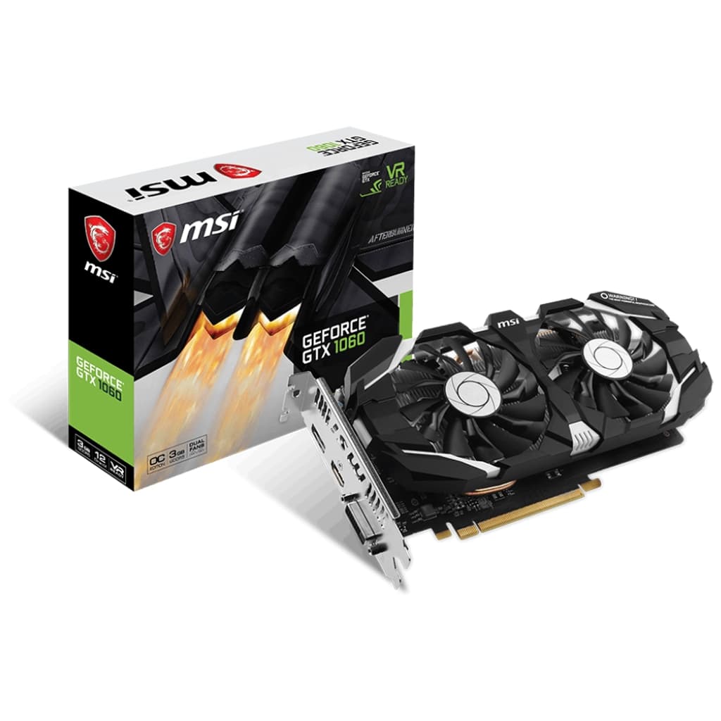 کارت گرافیک استوک 3 گیگ MSI Geforce GTX 1060 OCV2 | 3GB | DDR5 | 192 bit | جعبه اصلی | پیچ پلمپ — تصویر ۲