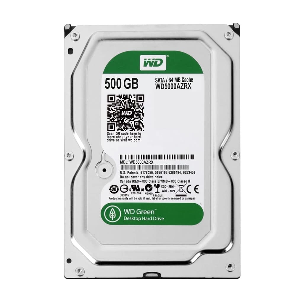 هارد استوک اینترنال وسترن دیجیتال سبز مدل Western Digital WD5000AZRX | ظرفیت 500 گیگابایت | Green