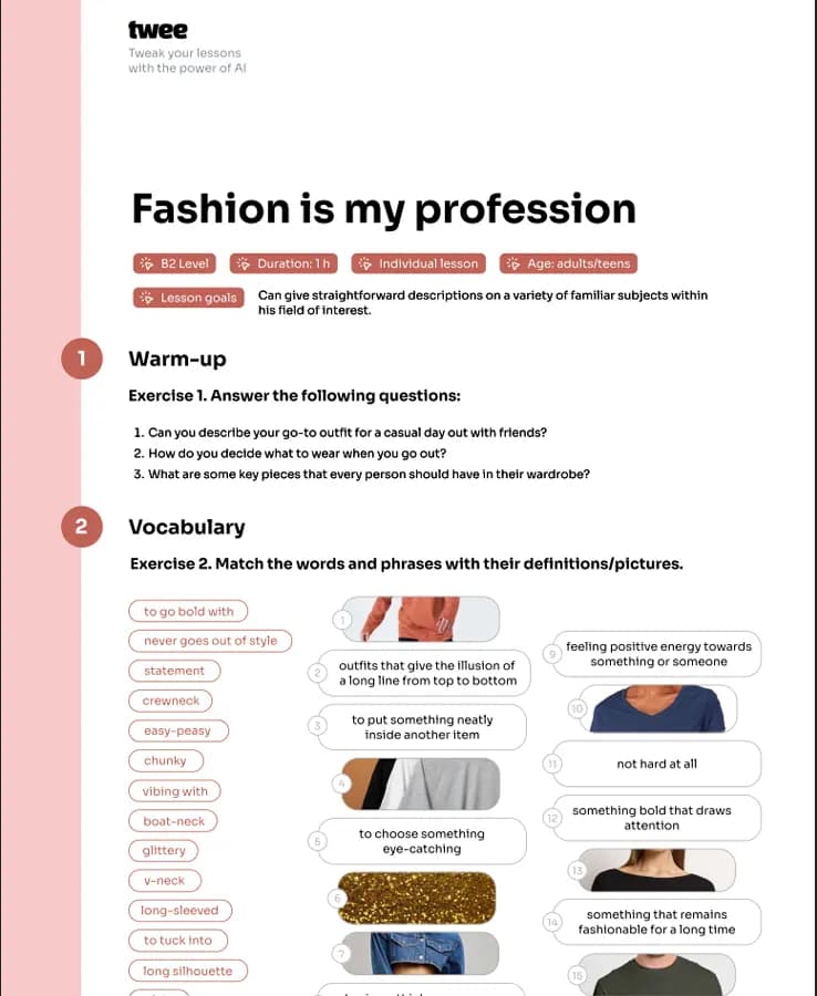 کتاب fashion-is-my-profession-b2 (مد حرفه من است سطح B2) نسخه انگلیسی PDF — تصویر ۲