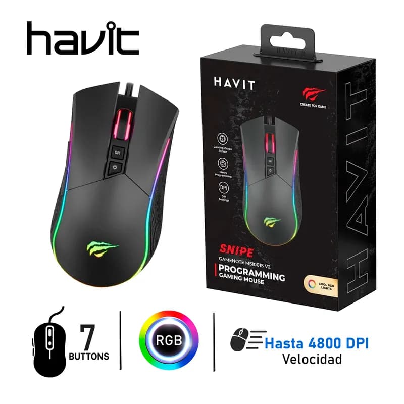 ماوس گیمینگ سیم دار RGB هویت مدل HAVIT MS1001S — تصویر ۶