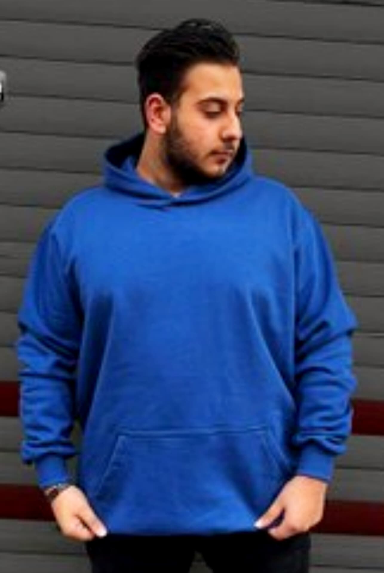هودی مردانه کلاه دار 3 نخ رو پنبه سایزبندیL تا XXL