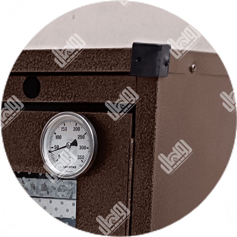 تنور گازی قهوه ای دو چدن چهار/شش سینی دماسنج ، تایمر و جوجه گردان دار رویال مدل TG.Royal 847TD.G — تصویر ۳