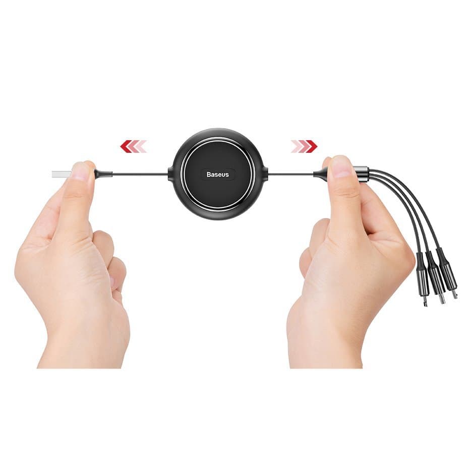 کابل دیتا و شارژر 100w سه سر 3in1 lightning + type-c + micro — تصویر ۲