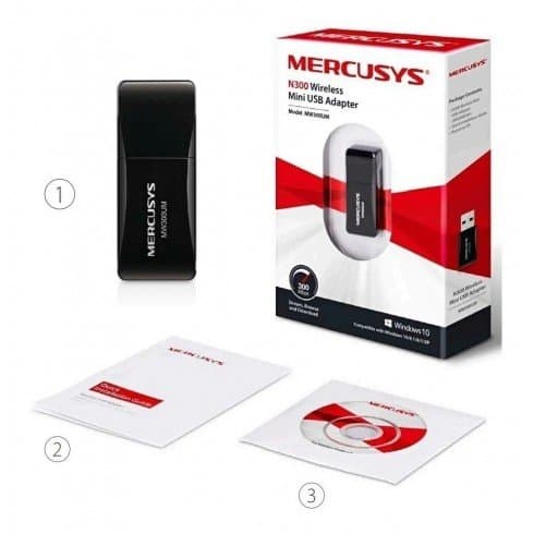 کارت شبکه USB بیسیم مرکوسیس مدل MERCUSYS MW300UM — تصویر ۳