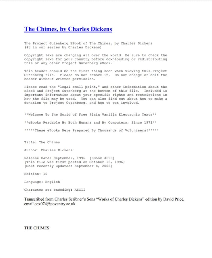 کتاب The Chimes (زنگ‌ها) نسخه انگلیسی PDF | چارلز دیکنز