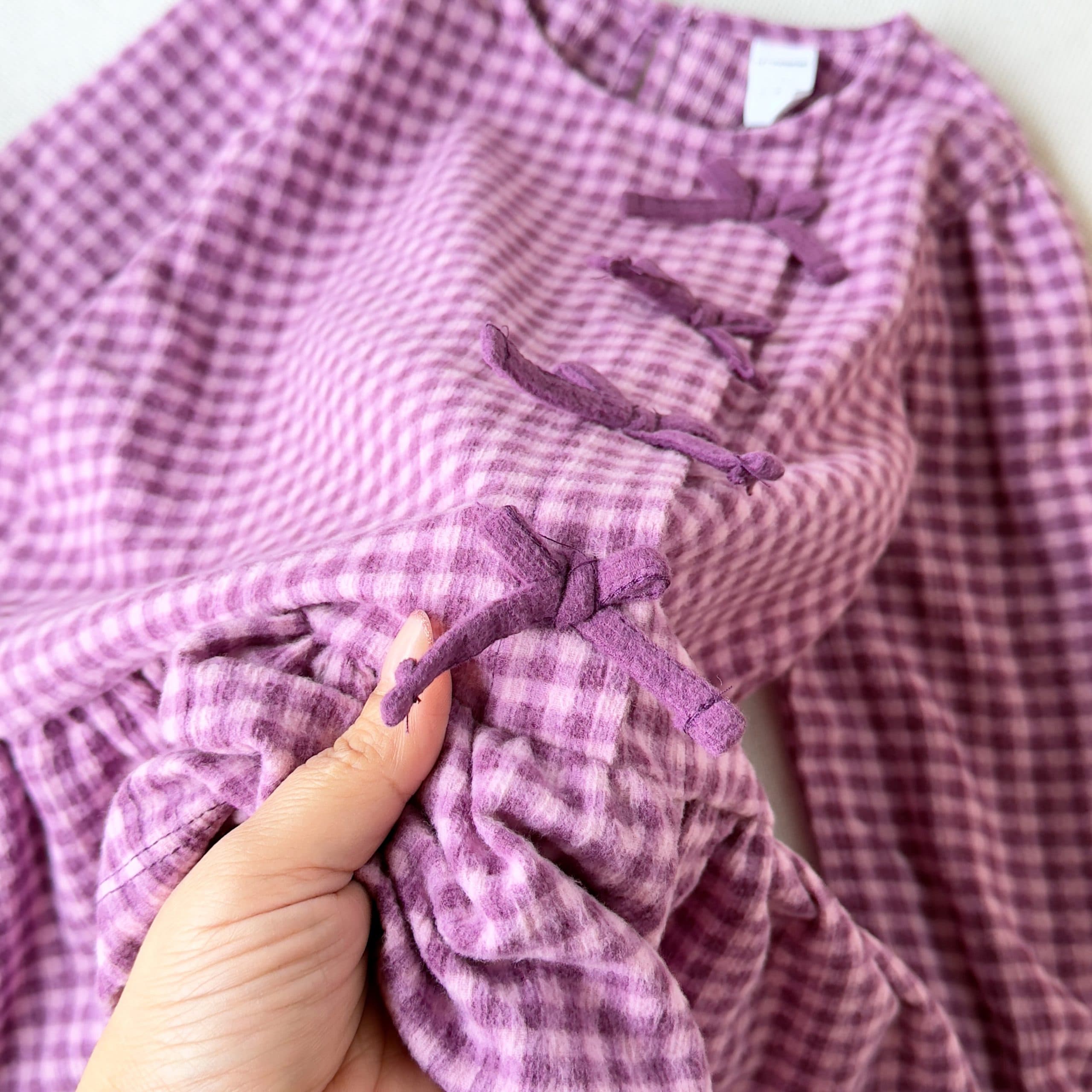 پیراهن پاپیون بنفش السی 💜 — تصویر ۴