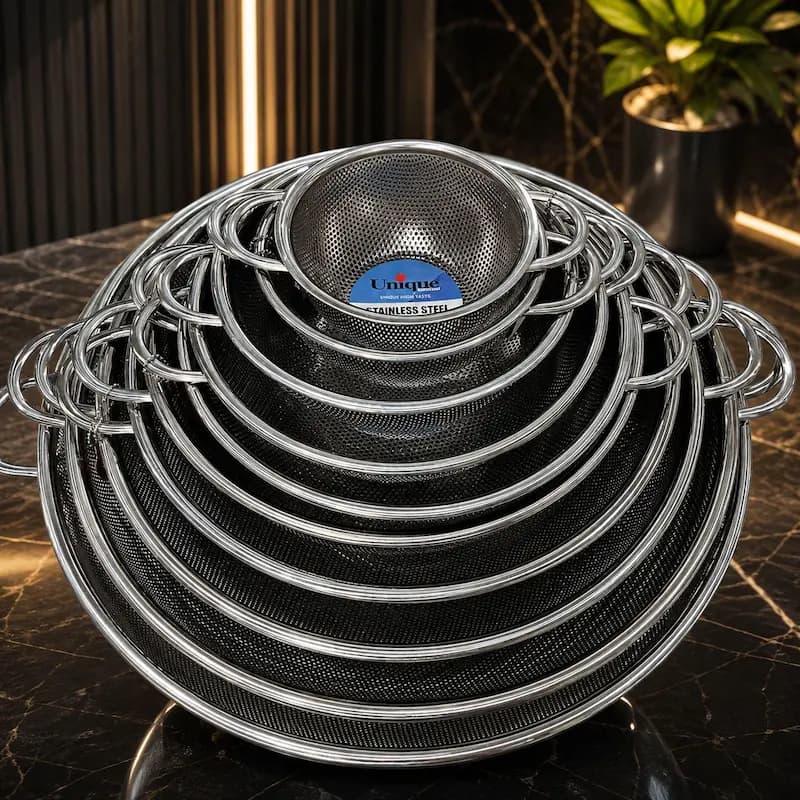 ست سبد آبکش استیل 10 پارچه یونیک اصلی کد UN-4089 — تصویر ۲