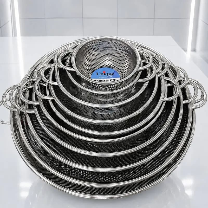 ست سبد آبکش استیل 10 پارچه یونیک اصلی کد UN-4089 — تصویر ۳