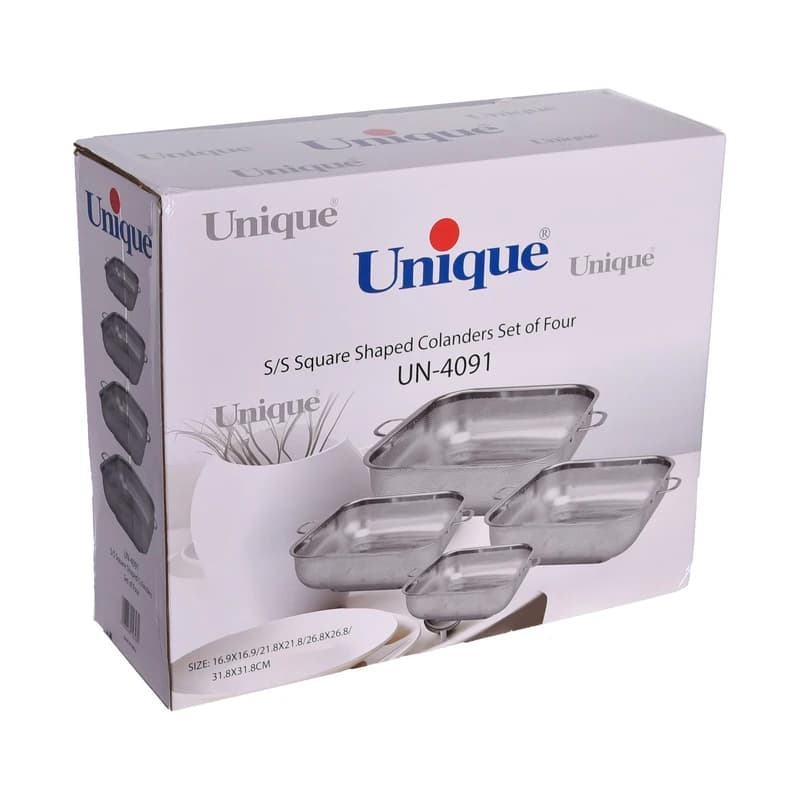 ست آبکش استیل ۴ پارچه یونیک مدل UN-4091 — تصویر ۶