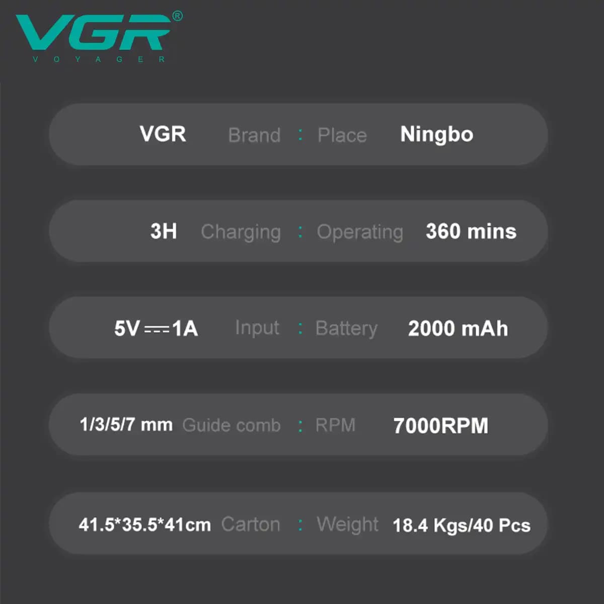 ماشین اصلاح (خط زن) وی جی ار VGR V-930 — تصویر ۴
