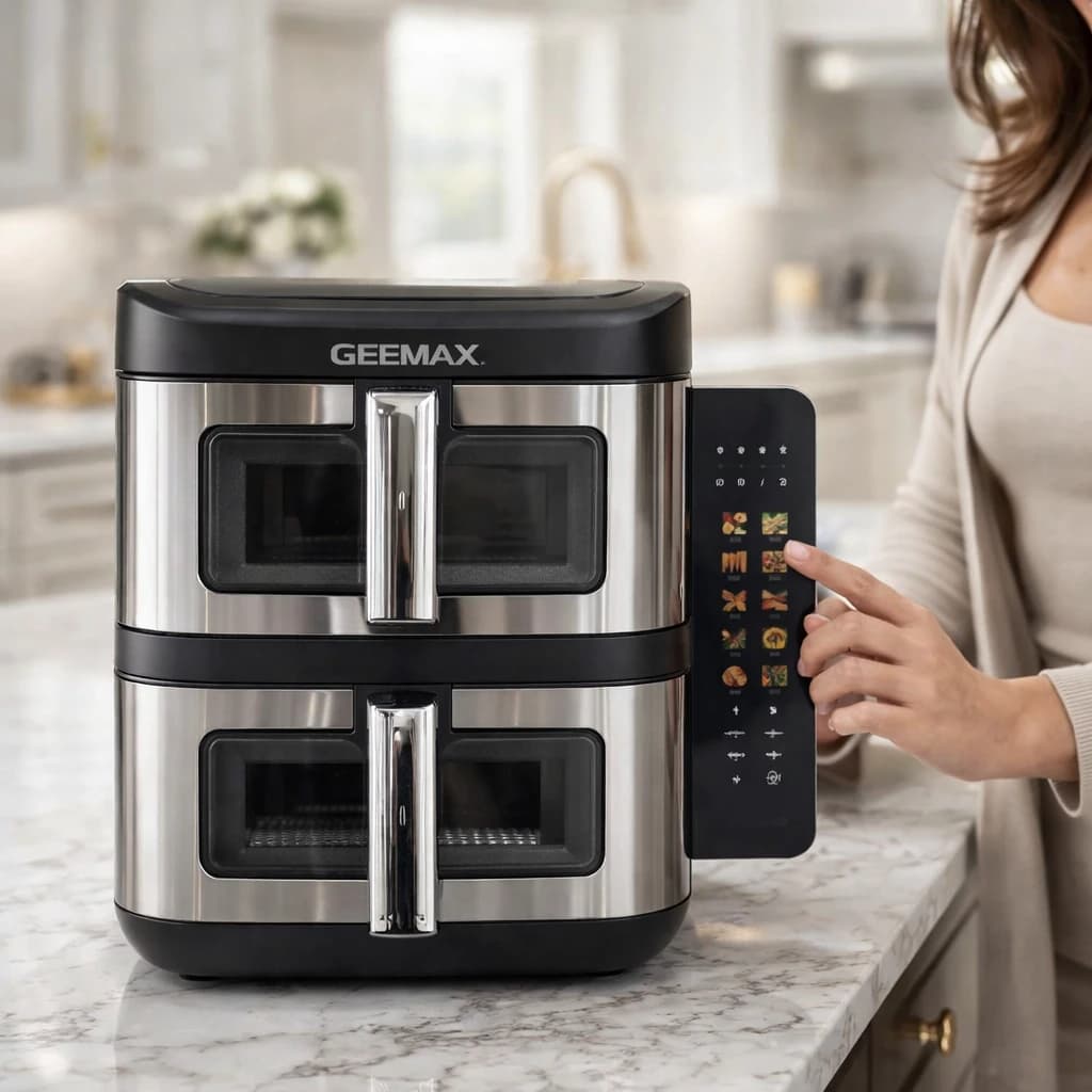 سرخکن بدون روغن دوقلو GEEMAX GM520 | 16 لیتری — تصویر ۲
