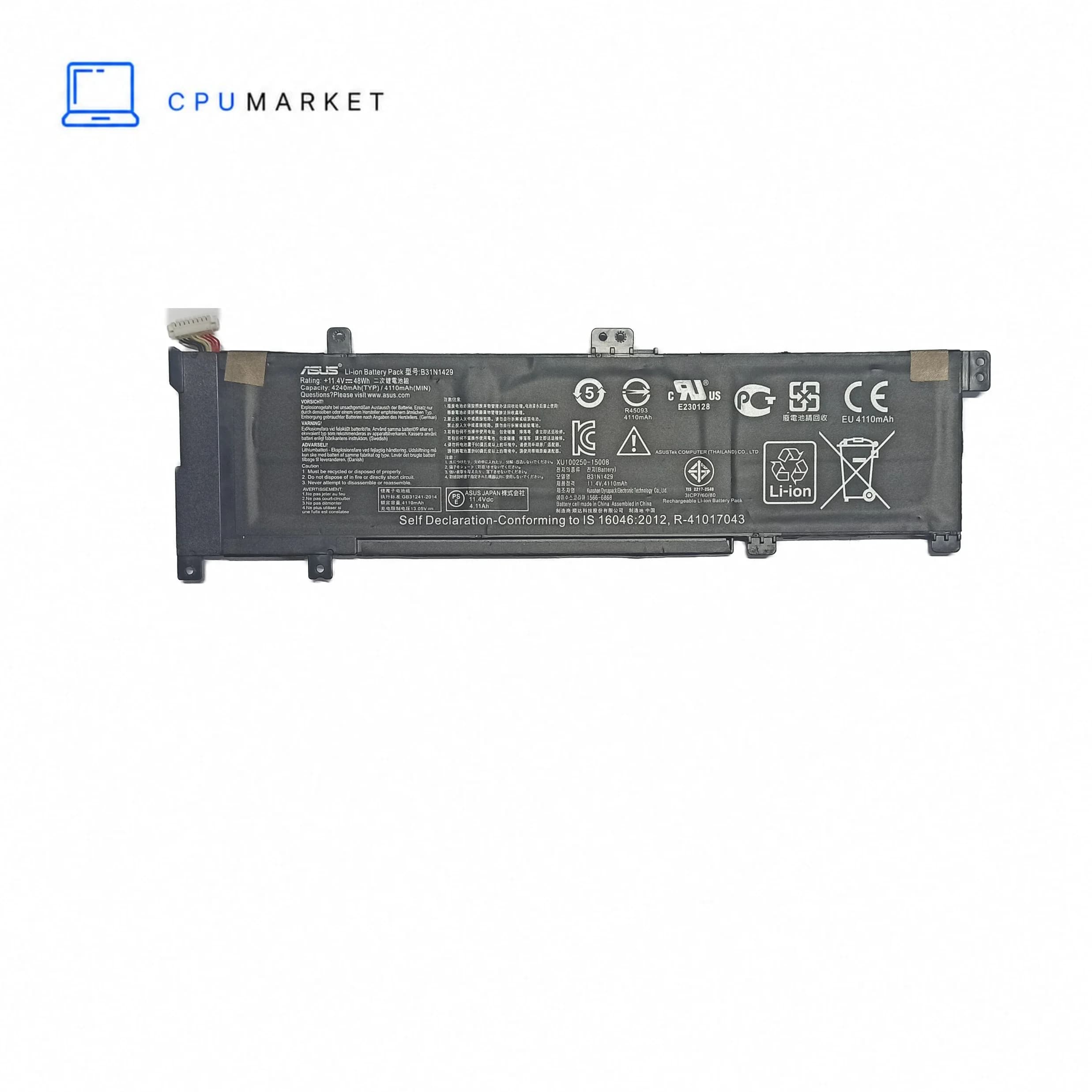 باتری لپ تاپ ایسوس Asus V502, K501 – B31N1429 اورجینال رو دستگاهی — تصویر ۲