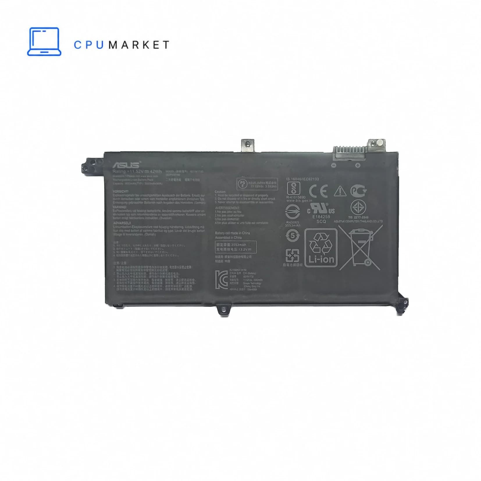 باتری لپ تاپ ایسوس Asus VivoBook K571,X571 – B31N1732 اورجینال رو دستگاهی