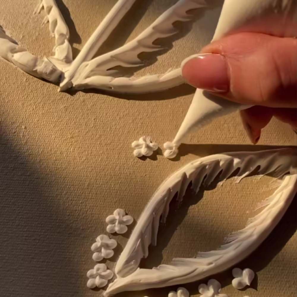 خمیر تکسچر سرامیک سفید کارن 1/2 کیلویی — تصویر ۲
