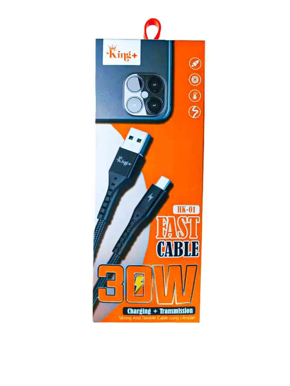 کابل شارژ تایپ سی کینگ پلاس مدل HK-01