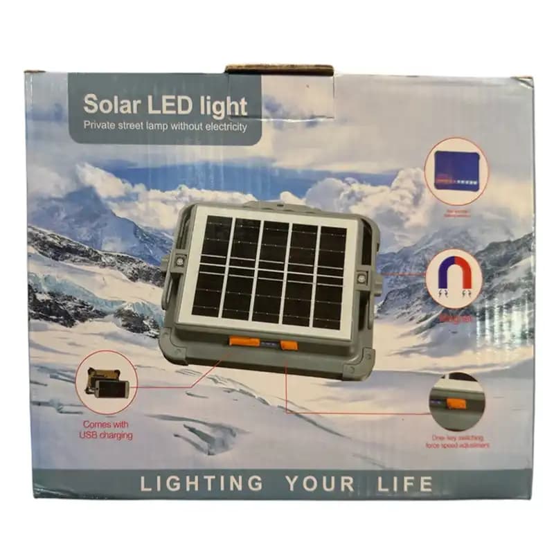 پروژکتور شارژی خورشیدی مدل Solar LED light (4باتری داخلی) — تصویر ۶