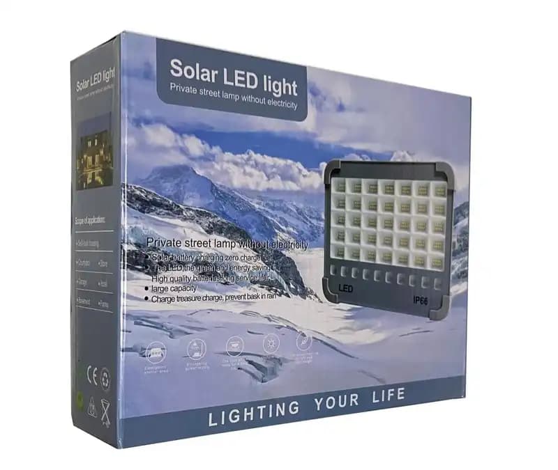 پروژکتور شارژی خورشیدی مدل Solar LED light (4باتری داخلی) — تصویر ۵