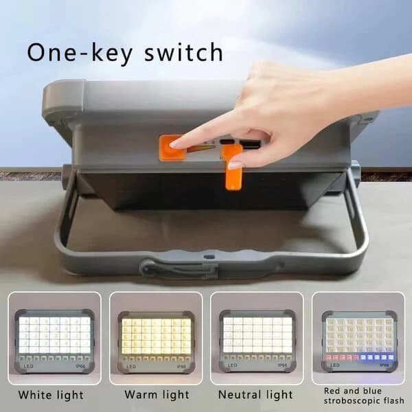 پروژکتور شارژی خورشیدی مدل Solar LED light (4باتری داخلی) — تصویر ۲