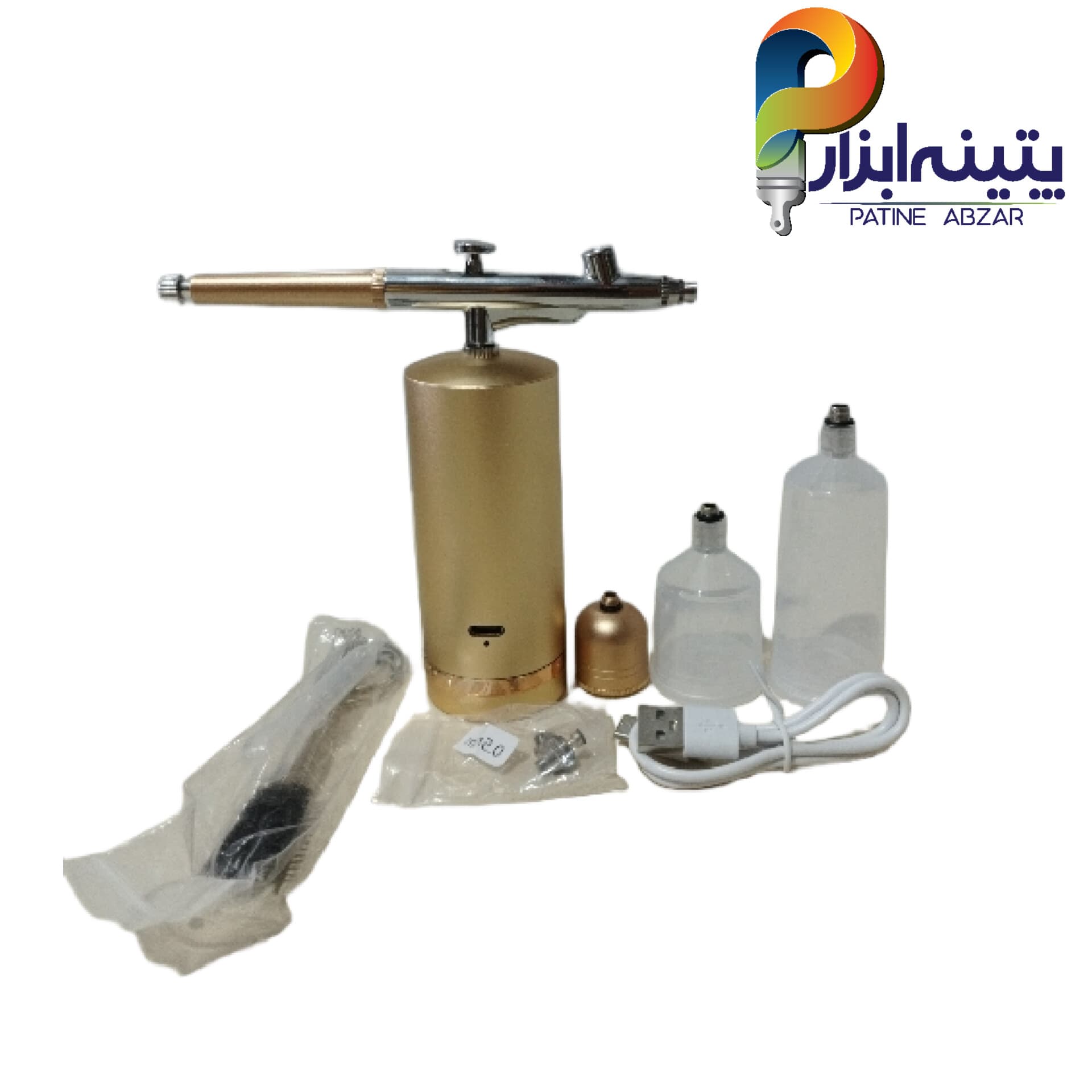 ایربراش شارژی سه کاسه Airbrush System کد 61 — تصویر ۲