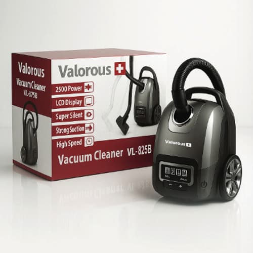 ولروس جارو برقی سوپر سایلنت مشکی 2500 وات با گارانتی VL‑825B
