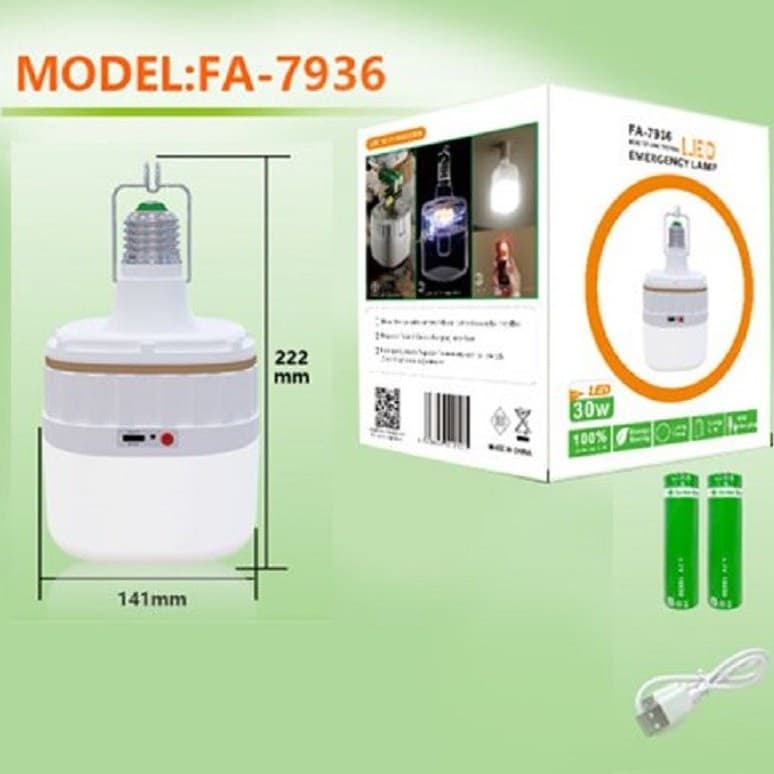 چراغ اضطراری شارژی OKGO مدل FA7936 سرپیچ دار — تصویر ۶