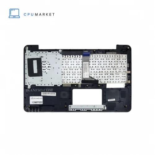 قاب کنار کیبورد به همراه کیبورد لپ تاپ ایسوس Asus X555 طوسی — تصویر ۳
