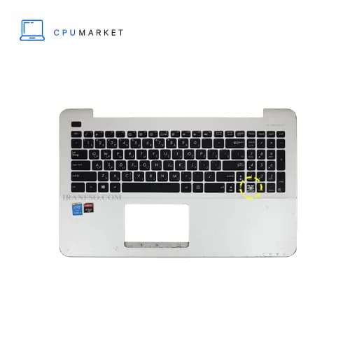 قاب کنار کیبورد به همراه کیبورد لپ تاپ ایسوس Asus X555 طوسی