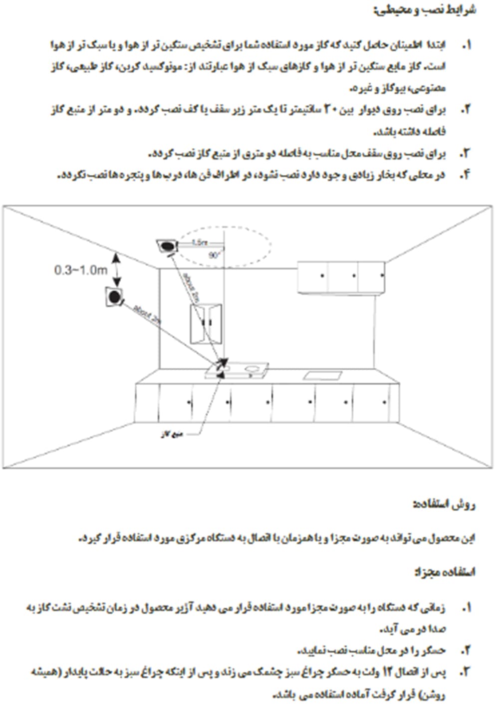 سنسور گاز سیمی مکسرون MX-BA-RGD-01 — تصویر ۳
