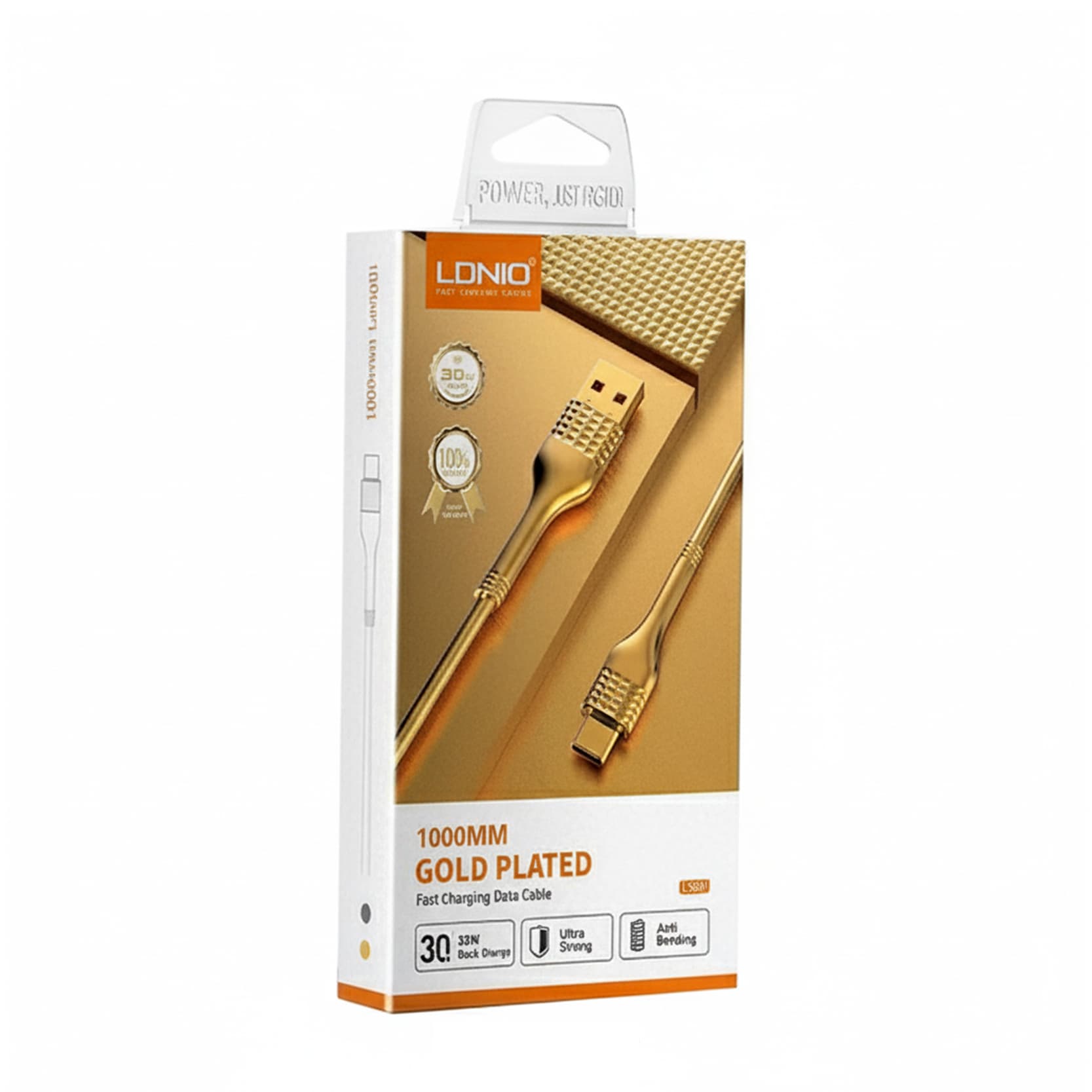 کابل تبدیل USB به USB-C الدینیو مدل LS651 طول 1 متر — تصویر ۲