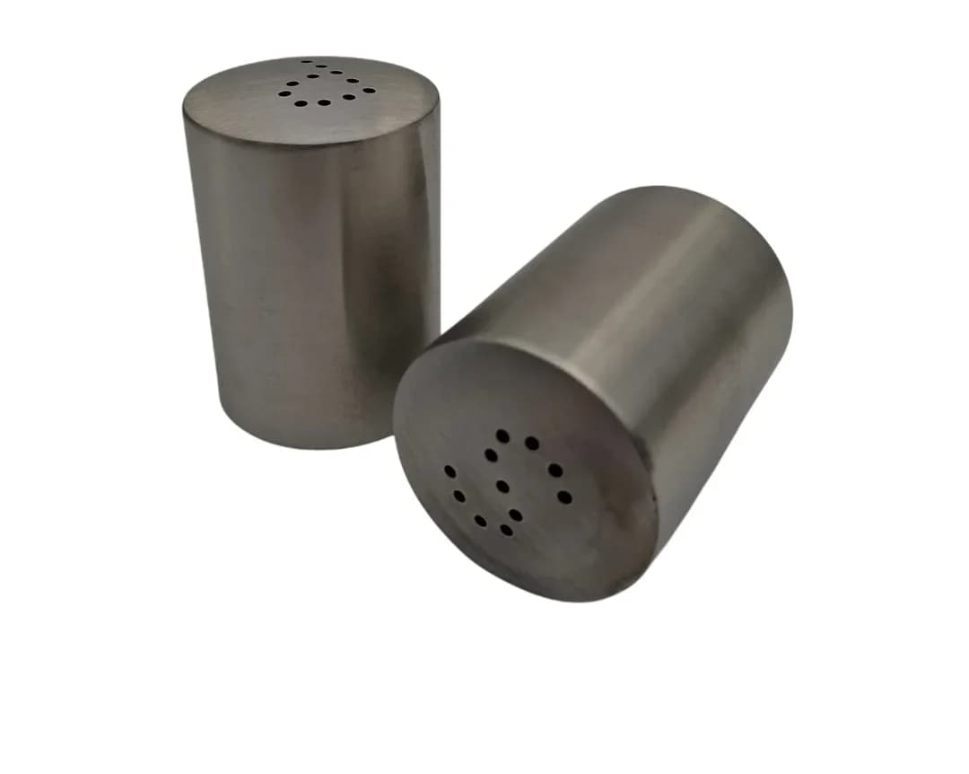 نمکپاش جفتی استیل استوانه کد کالا : 3786
