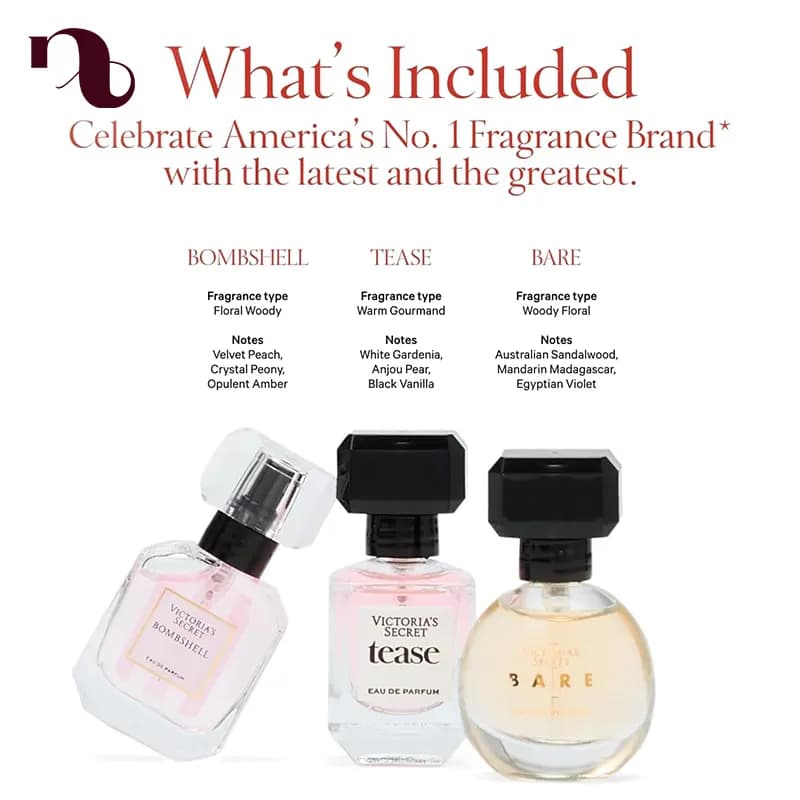 پک عطر سه تایی ویکتوریا سیکرت — تصویر ۲