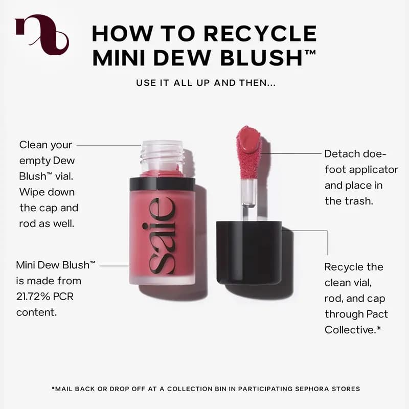 رژگونه سای saie dew blush/رژگونه مایع اصل — تصویر ۴