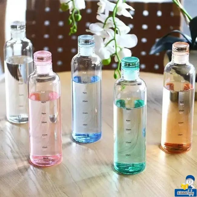 بطری آب پیرکس رنگی