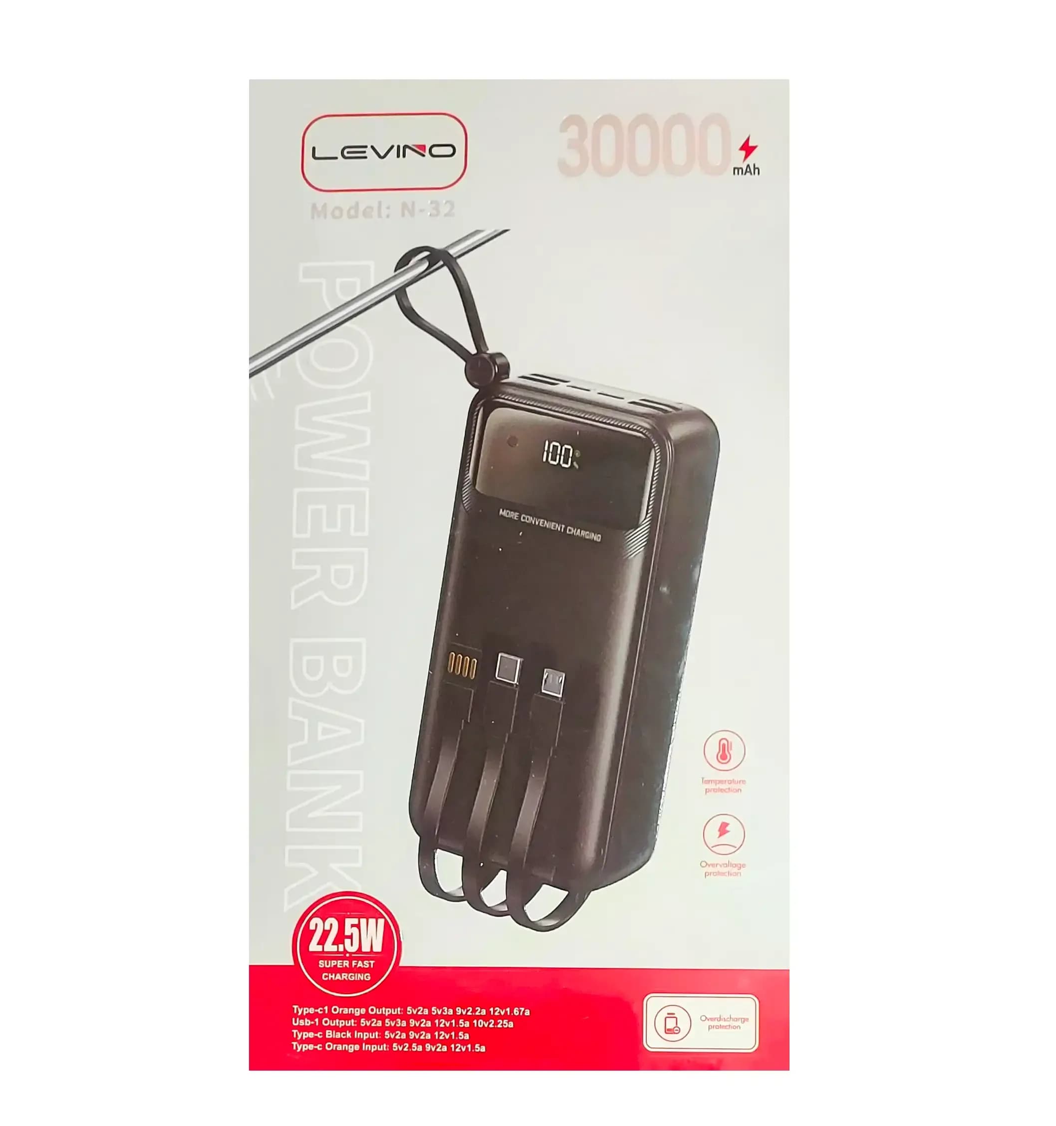 پاور بانک 30000 levino مدل N-32