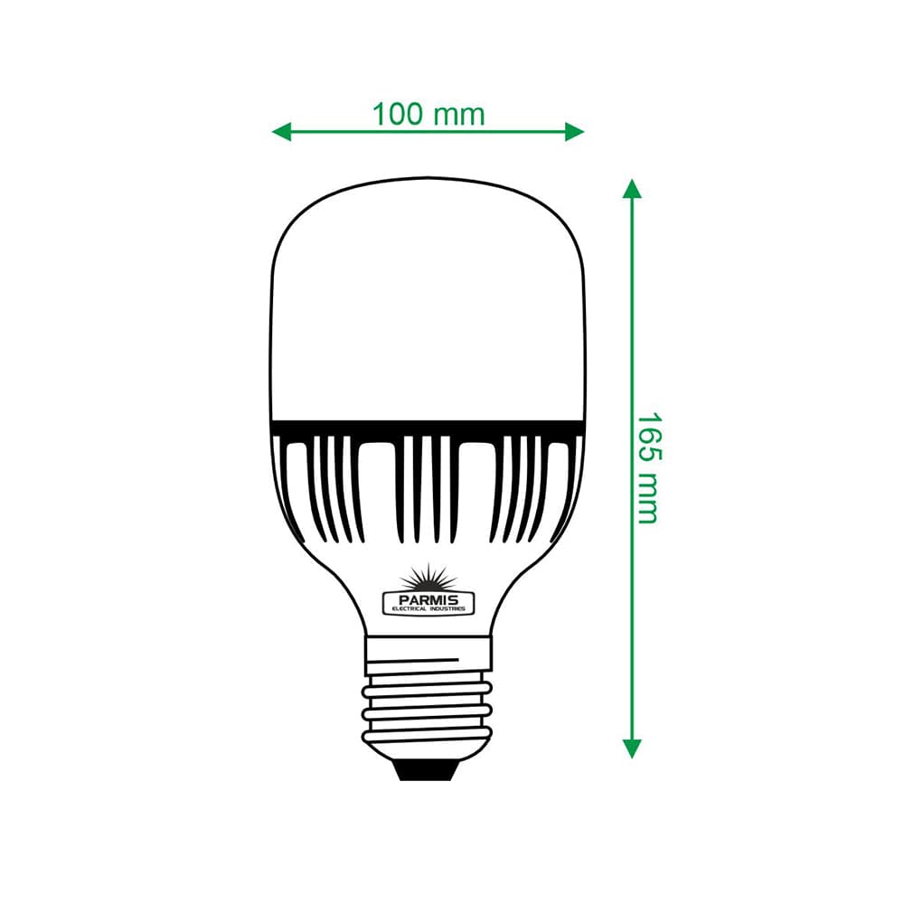 لامپ LED پارمیس استوانه E27 آفتابی 30w — تصویر ۳