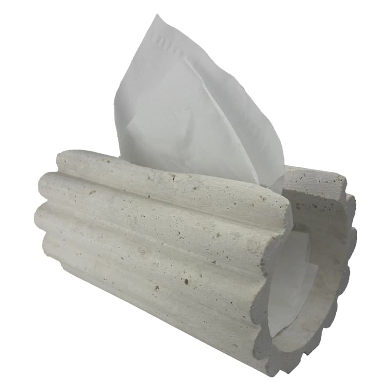 جا دستمال کاغذی سنگی از سنگ تراورتن کد 227