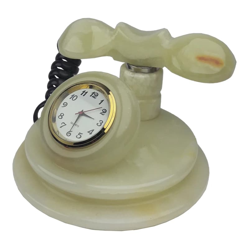 ساعت سنگی رومیزی طرح تلفن کد 166
