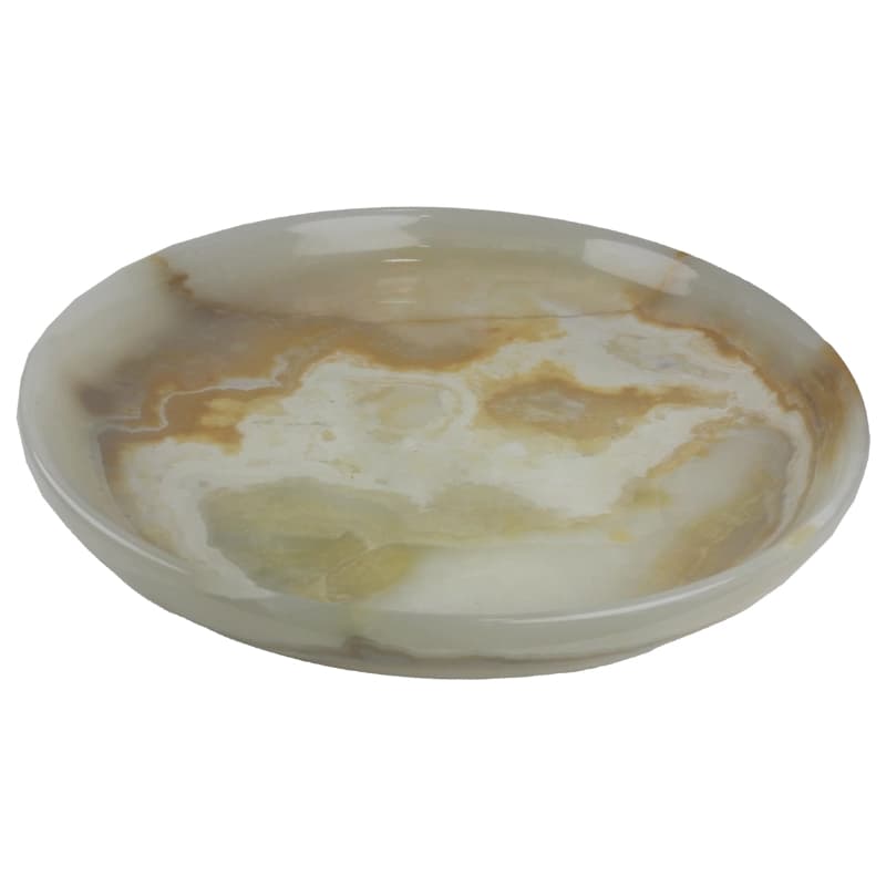 آجیل خوری / میوه خوری سنگی ست پذیرایی 4 پارچه از سنگ مرمر پرتقالی کد 123 — تصویر ۳