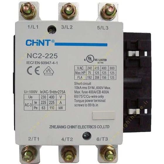 کنتاکتور 225 آمپر چینت مدل NC2-225