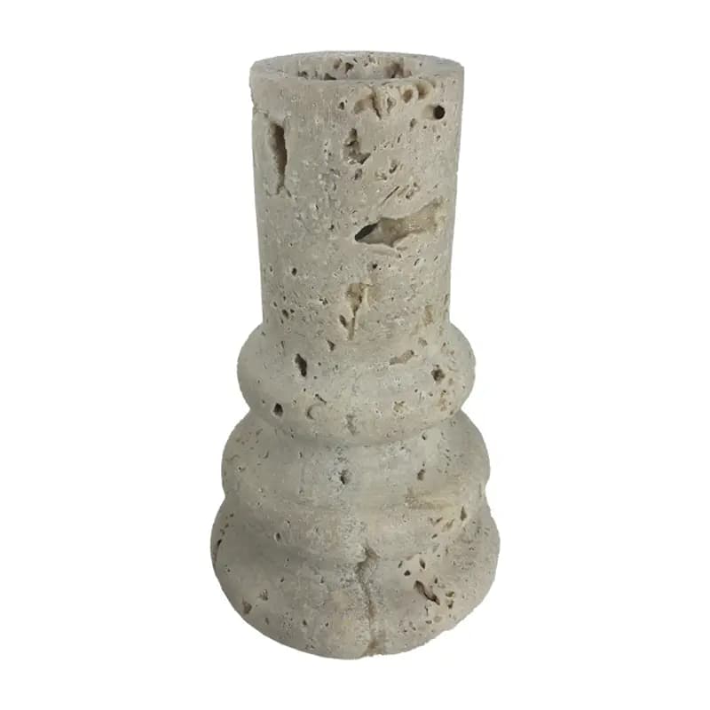 گلدان سنگی تراورتن کد 105، سایز 20×11 سانتی‌متر