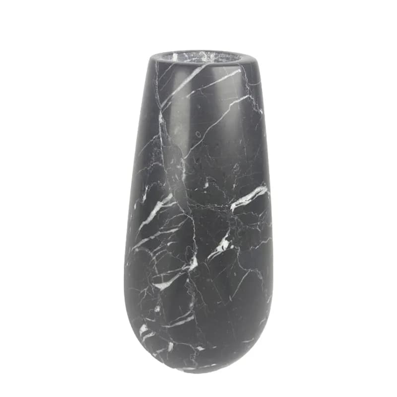 گلدان سنگی اشکی با سنگ مرمریت مشکی کد057