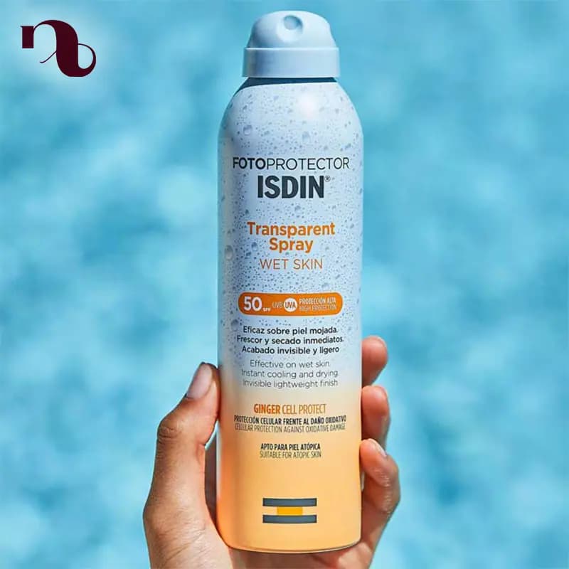 اسپری ضد آفتاب بی رنگ ایزدین SPF 50: محافظتی نامرئی و فوق‌قوی — تصویر ۲