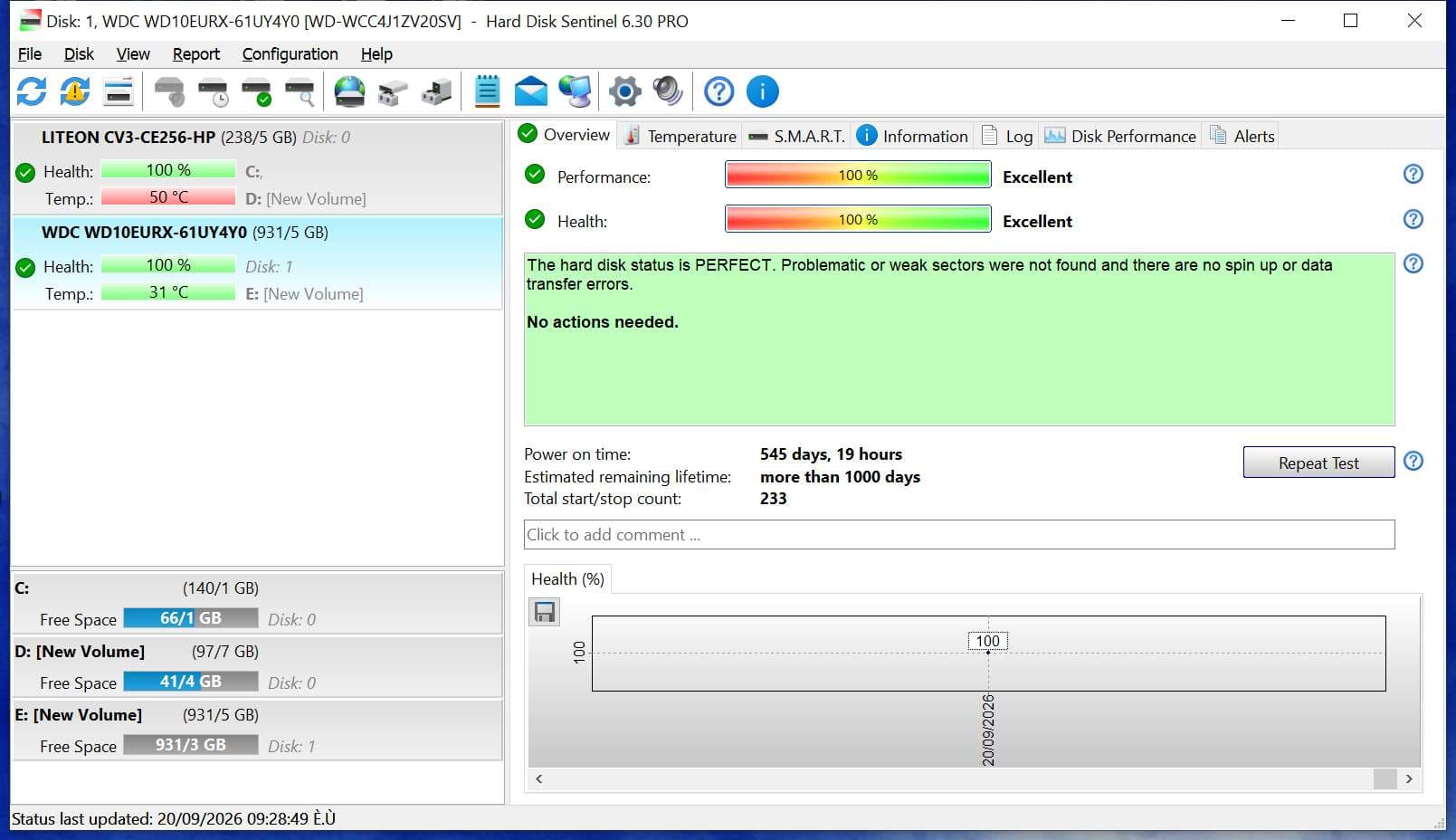هارد دیسک اینترنال وسترن دیجیتال بنفش مدل WD10PURZ ظرفیت 1 ترابایت استوک — تصویر ۳