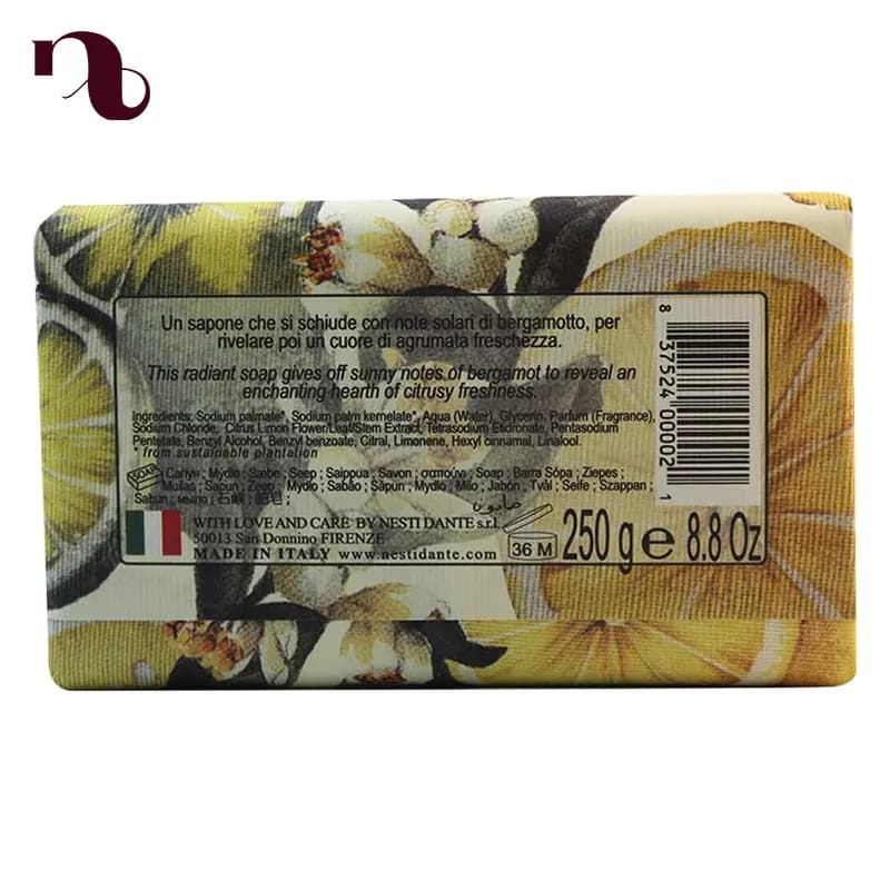 صابون لیمو و ترنج نستی دانته (Nesti Dante Lemon and Bergamot Soap 250g) — تصویر ۲