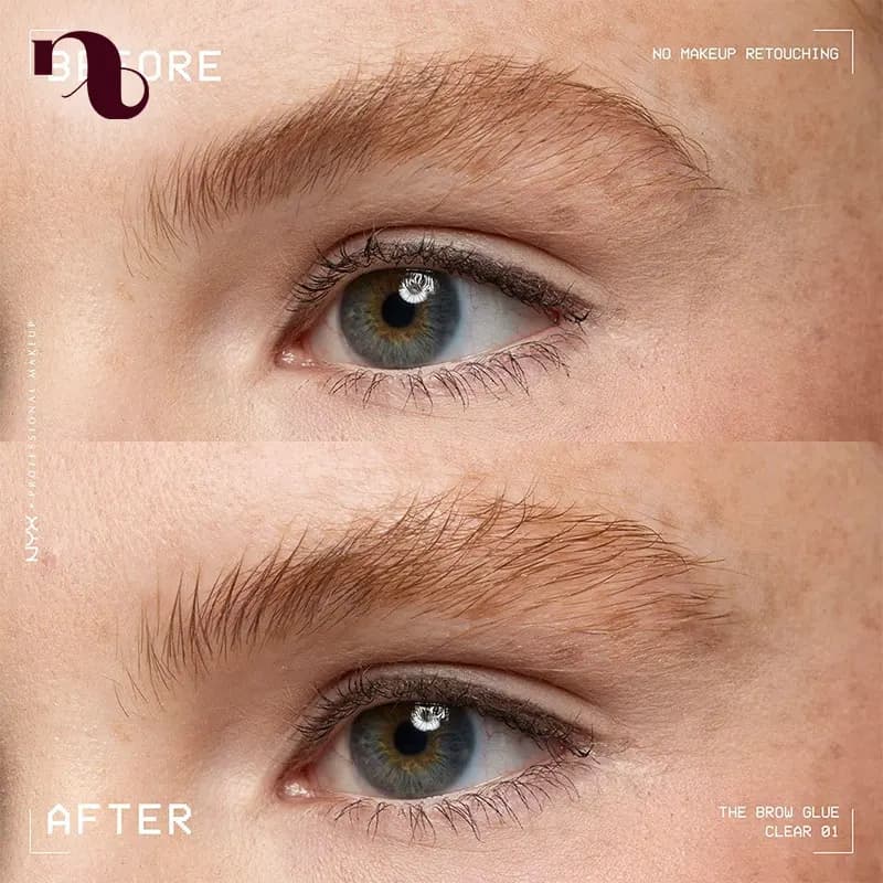 چسب ابرو نیکس بیرنگ (NYX Professional Makeup The Brow Glue Clear) — تصویر ۲